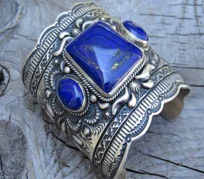 Darryl Becenti Lapis Bracelet -Native American -Gem!